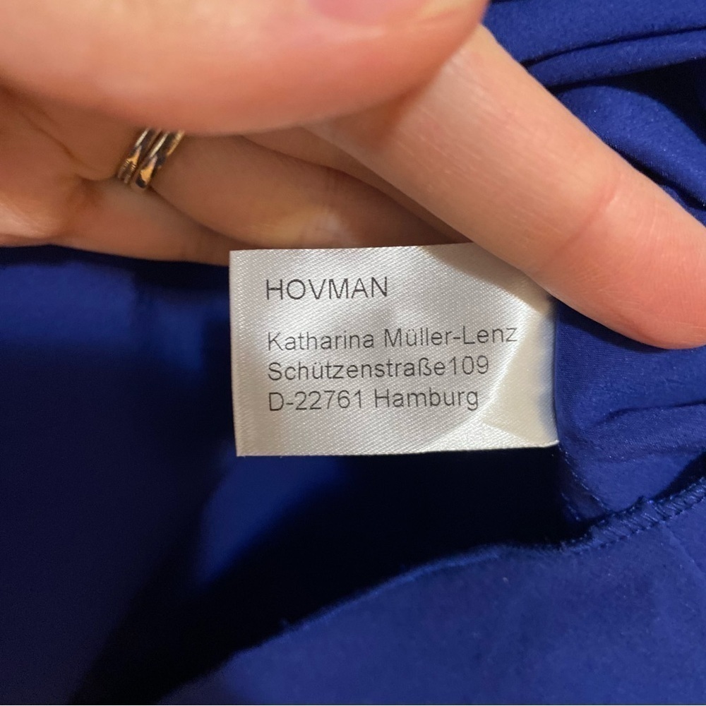 Katharina Hovman NWT Royal Blue 3/4 Sleeve Pleated Midi Maxi Dress Size 8 - Picture 11 of 14